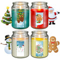 Tioncy Christmas Scented Candle Gift Set 68oz 4 Pcs Apple Cookies Mint by Deal US