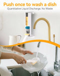 Soap Dispensing Dish Brush Set with 1 Long Handle & 10 Natural Loofah Sponges by Deal US
