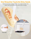 Soap Dispensing Dish Brush Set with 1 Long Handle & 10 Natural Loofah Sponges by Deal US