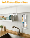 Soap Dispensing Dish Brush Set with 1 Long Handle & 10 Natural Loofah Sponges by Deal US