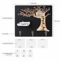 Wooden Reusable Perpetual Calendar with Hooks Home Decor Holiday Gift by Deal US