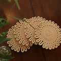 AHHFSMEI 8 Inch Heat Resistant Trivets Pot Holders 4pcs Light Brown by Deal US