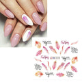 Feather Nail Water Sticker Decals Dream Catcher Colorful 12PCS Nail Art by Deal US