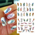Feather Nail Water Sticker Decals Dream Catcher Colorful 12PCS Nail Art by Deal US