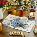 Artoid Mode Zodiac Snake Lantern Red Round Placemats 14in Set of 4 by Deal US