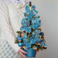 Crazy Night Christmas Tree Picks 16.3in 12pcs Blue Glitter Berries by Deal US