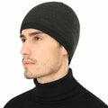 Winter Beanie Skull Cap Warm Knit Lined Outdoor Hat 4-Black&Grey - M Size by Deal US