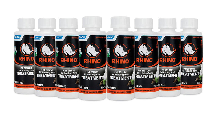 Camco RhinoFLEX Enzyme RV Holding Tank Treatment Pine Scent 8x4oz Bottles by Deal US