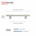 homdiy 15 Pack Brushed Nickel Cabinet Handles 128mm T Bar Silver by Deal US
