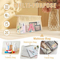 Personalized Initial Small Boho Straw Clear Makeup Bag Waterproof PVC Travel by Deal US