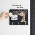 Wooden Reusable Perpetual Calendar with Hooks Home Decor Holiday Gift by Deal US