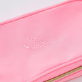 Nogsew Clear Waterproof Travel Makeup Bag Small Pink Zipper Organizer by Deal US
