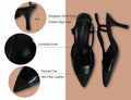 C.Paravano Women's Pointed Toe Slingback Pumps Black Size 9.5 by Deal US