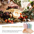 ABOOFAN 4pcs Plastic Toast Shape Sandwich Containers with Lid Food Storage by Deal US