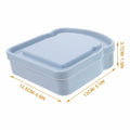 ABOOFAN 4pcs Plastic Toast Shape Sandwich Containers with Lid Food Storage by Deal US