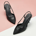 C.Paravano Women's Pointed Toe Slingback Pumps Black Size 9.5 by Deal US