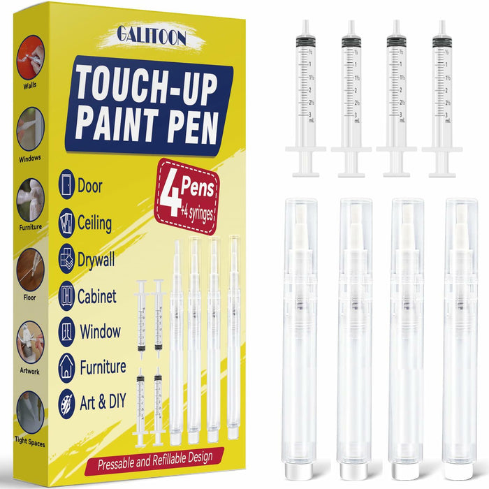 Galitoon Touch Up Paint Pens 4 Pack White Fine Tip Refillable Precision by Deal US