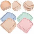 ABOOFAN 4pcs Plastic Toast Shape Sandwich Containers with Lid Food Storage by Deal US