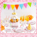 Coquette Pink Bow Birthday Party Supplies 216 Pcs Plates Napkins Set by Deal US