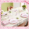 Coquette Pink Bow Birthday Party Supplies 216 Pcs Plates Napkins Set by Deal US