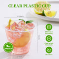 WELLIFE 9oz Clear Plastic Cups 200 Pack Disposable Party Glasses Wine Cold by Deal US