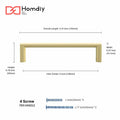 homdiy 10Pack 5in Matte Black Cabinet Handles 128mm Hole Centers by Deal US