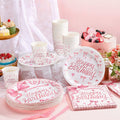 Coquette Pink Bow Birthday Party Supplies 216 Pcs Plates Napkins Set by Deal US