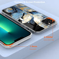LORYVAN Magnetic Clear Case iPhone 12/12 Pro Floral Blue 6.1" by Deal US