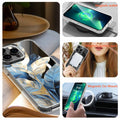 LORYVAN Magnetic Clear Case iPhone 12/12 Pro Floral Blue 6.1" by Deal US