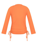 SHEKINI Girl's UPF50+ Zipper Rash Guard Swimsuit Orange Size 8-10 by Deal US
