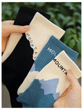SHENHE Men's 4 Pairs Patterned Graphic Crew Socks Multicolor Size 39-42 by Deal US