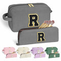 YOOLIFE Monogram Make Up Bag Birthday Gift for Women Girls Gray by Deal US