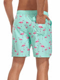 SHEKINI Mens Swim Trunks Compression Lining Quick Dry Pockets Light Green Size L by Deal US