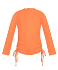 SHEKINI Girl's UPF50+ Zipper Rash Guard Swimsuit Orange Size 8-10 by Deal US
