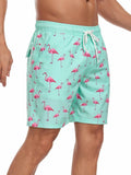 SHEKINI Mens Swim Trunks Compression Lining Quick Dry Pockets Light Green Size L by Deal US