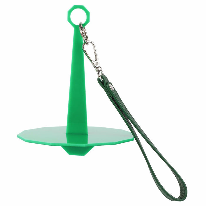 Portable Wrist Yarn Holder Leather Band Acrylic Stand Dark Green by Deal US