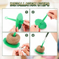 Portable Wrist Yarn Holder Leather Band Acrylic Stand Dark Green by Deal US