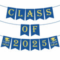 OHOME Graduation Banner 2025 Blue Congrats Grad Backdrop Party Decor by Deal US