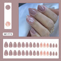 Flower Design Short Press On Nails for Women 30 Pcs Fake Nail Art Manicure by Deal US