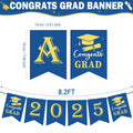 OHOME Graduation Banner 2025 Blue Congrats Grad Backdrop Party Decor by Deal US