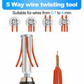 Bvdfgk Wire Twisting Tool for Drill 3Pcs 3 Way 5 Way Electric Cord Stripper by Deal US