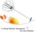 Stainless Steel Balloon Whisk Semi-Automatic Egg Beater Mixer Tool by Deal US