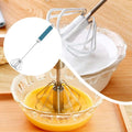 Stainless Steel Balloon Whisk Semi-Automatic Egg Beater Mixer Tool by Deal US