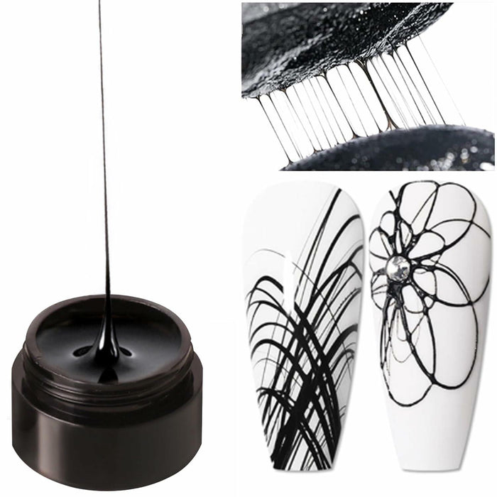 Vonrui Black Spider Gel Nail Art Paint UV LED Manicure Nail Gel by Deal US