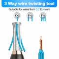 Bvdfgk Wire Twisting Tool for Drill 3Pcs 3 Way 5 Way Electric Cord Stripper by Deal US