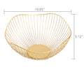 IBWell Metal Iron Wire Single Tier Dish Stand Basket Holder Gold by Deal US