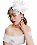 Kidukso Derby Hat Vintage Fascinator Headband Clip White by Deal US