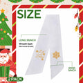 2 Pack Wreath Sash Boxwood Snowflake Christmas Garland Front Door Decor by Deal US