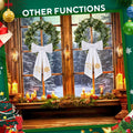 2 Pack Wreath Sash Boxwood Snowflake Christmas Garland Front Door Decor by Deal US
