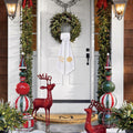 2 Pack Wreath Sash Boxwood Snowflake Christmas Garland Front Door Decor by Deal US